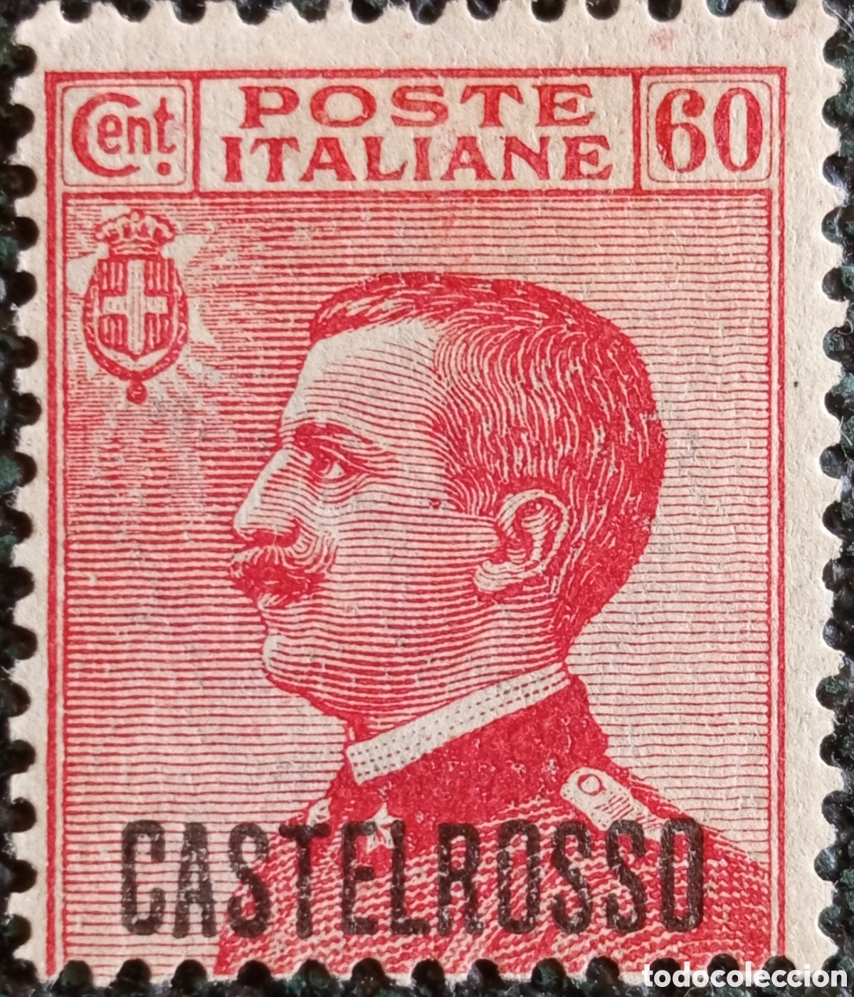 Sellos: Sello Castelrosso Colonia Italiana 1922 V&iacute;ctor Manuel III 60c Nuevo MH (Scott 43