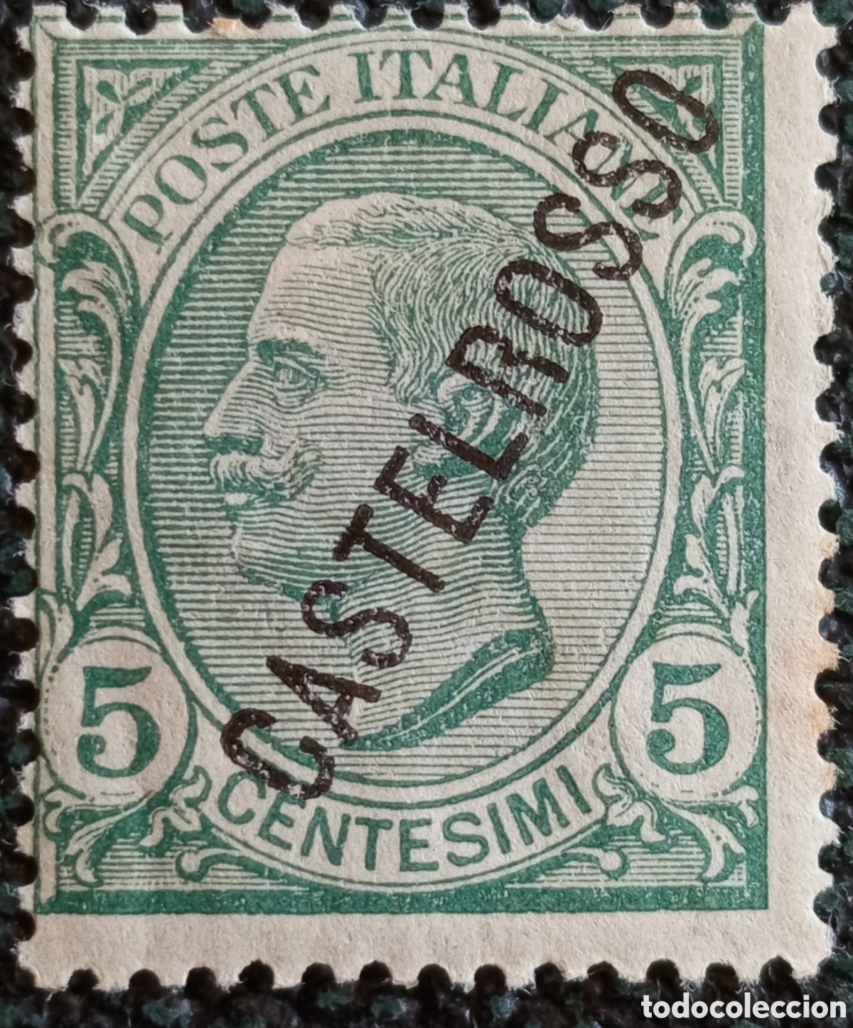 Sellos: Sello Castelrosso Colonia Italiana 1924 V&iacute;ctor Manuel III 5c Nuevo MH (Scott 58)