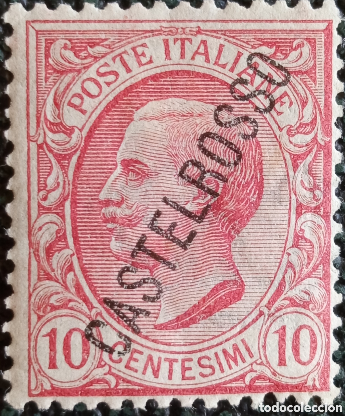 Sellos: Sello Castelrosso Colonia Italiana 1924 V&iacute;ctor Manuel III 10c Nuevo MH (Scott 59)