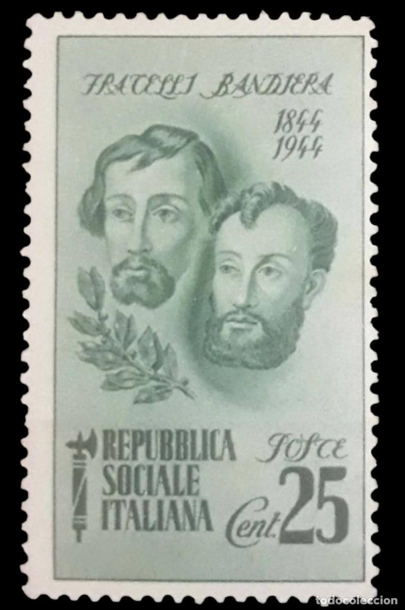 Sellos: ITALIA 1944 Centenario de la ejecuci&oacute;n de los hermanos Bandiera. Michel: 663. NUEVO - MH *