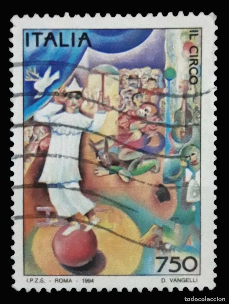 Sellos: ITALIA 1994 El Circo. Yvert: 2042. USADO.