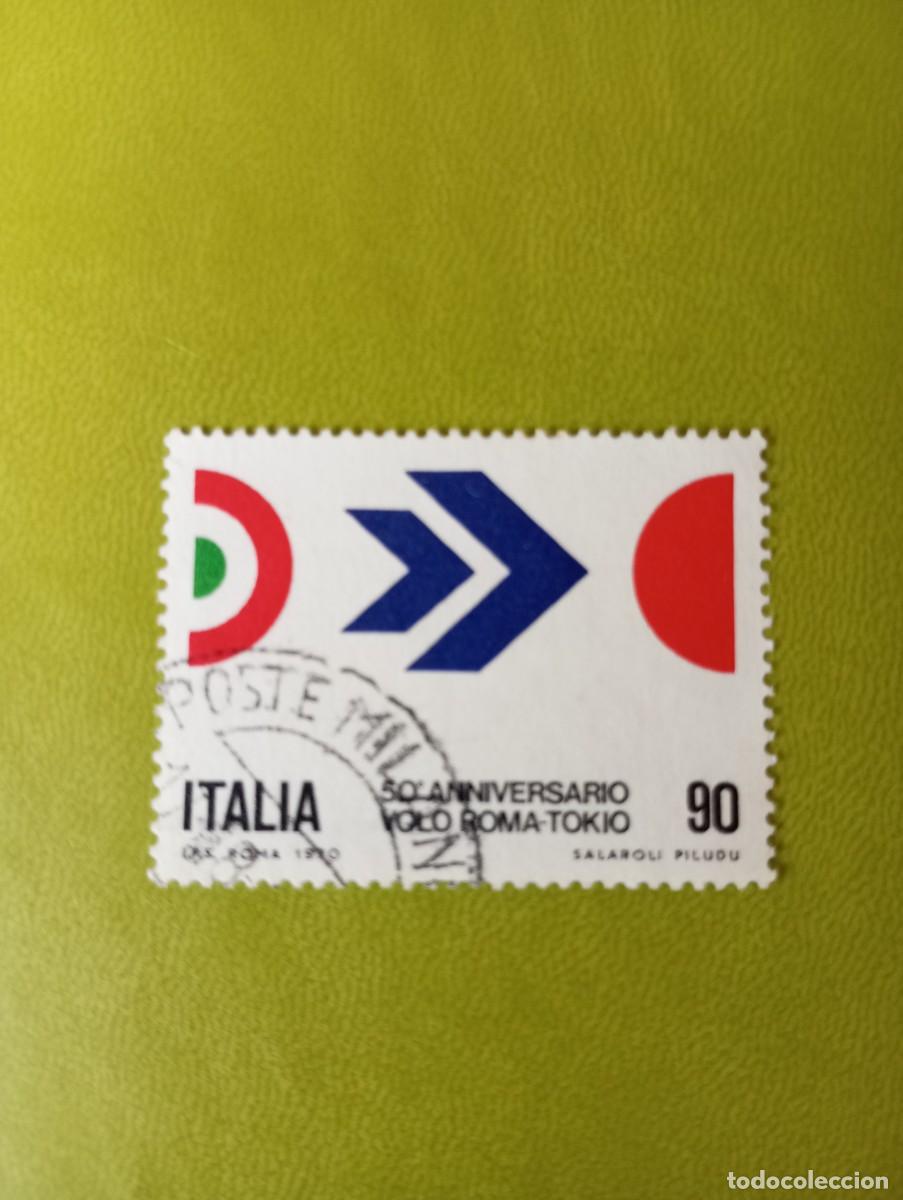 Sellos: ITALIA, 1970, 50 ANIVERSARIO DEL VUELO RIMA TOKIO