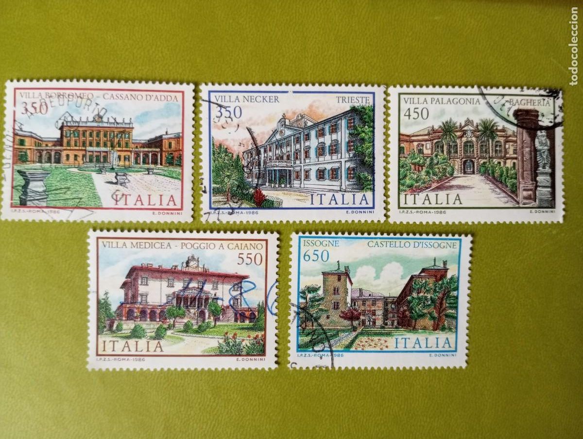 Stamps: ITALIA, 1986, VILLAS FAMOSAS