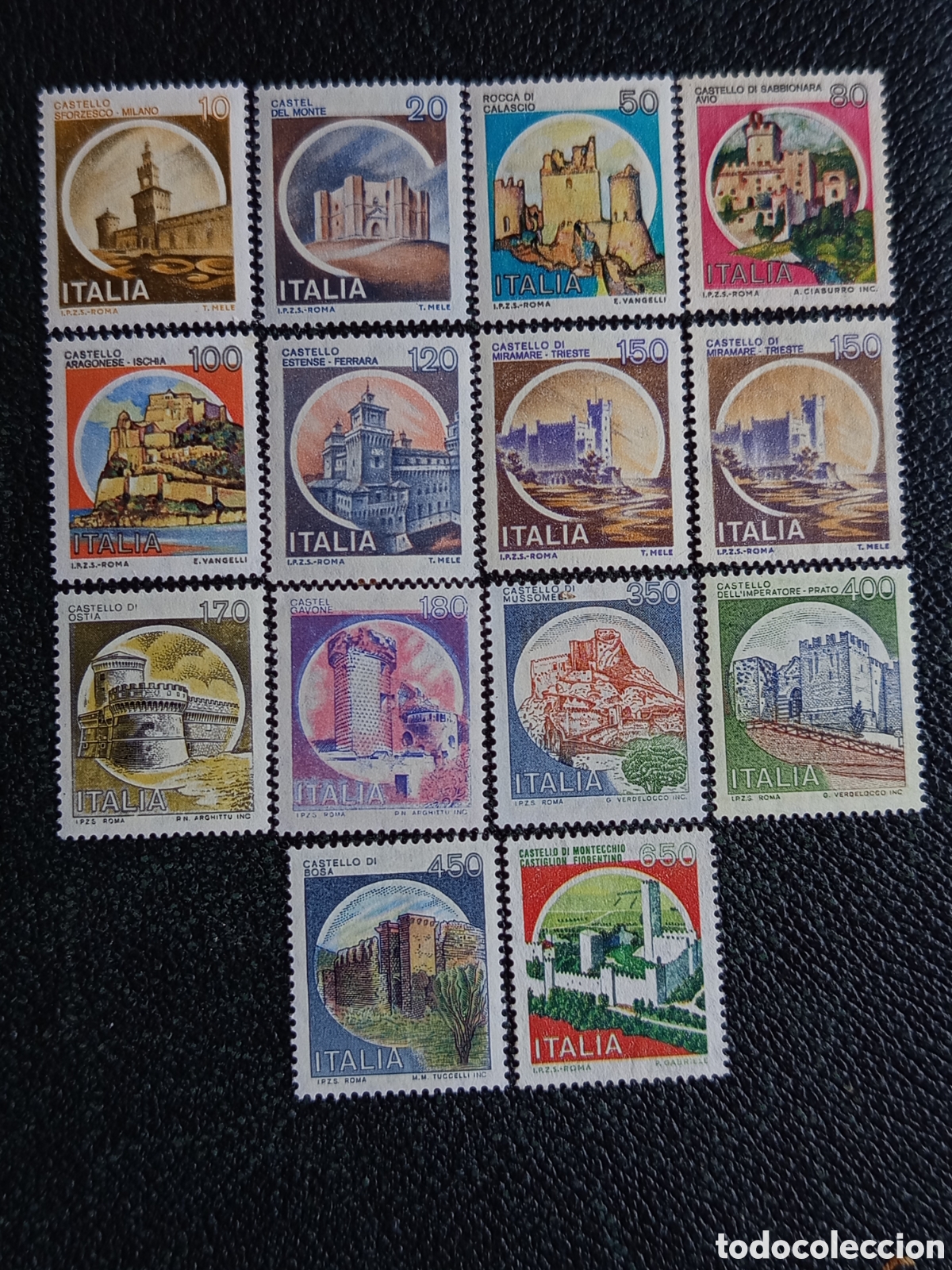 Sellos: Lote Sellos Italia 1980 Serie Castillos MNH Nuevo Yvert 1433/56 Sassone 1504/30