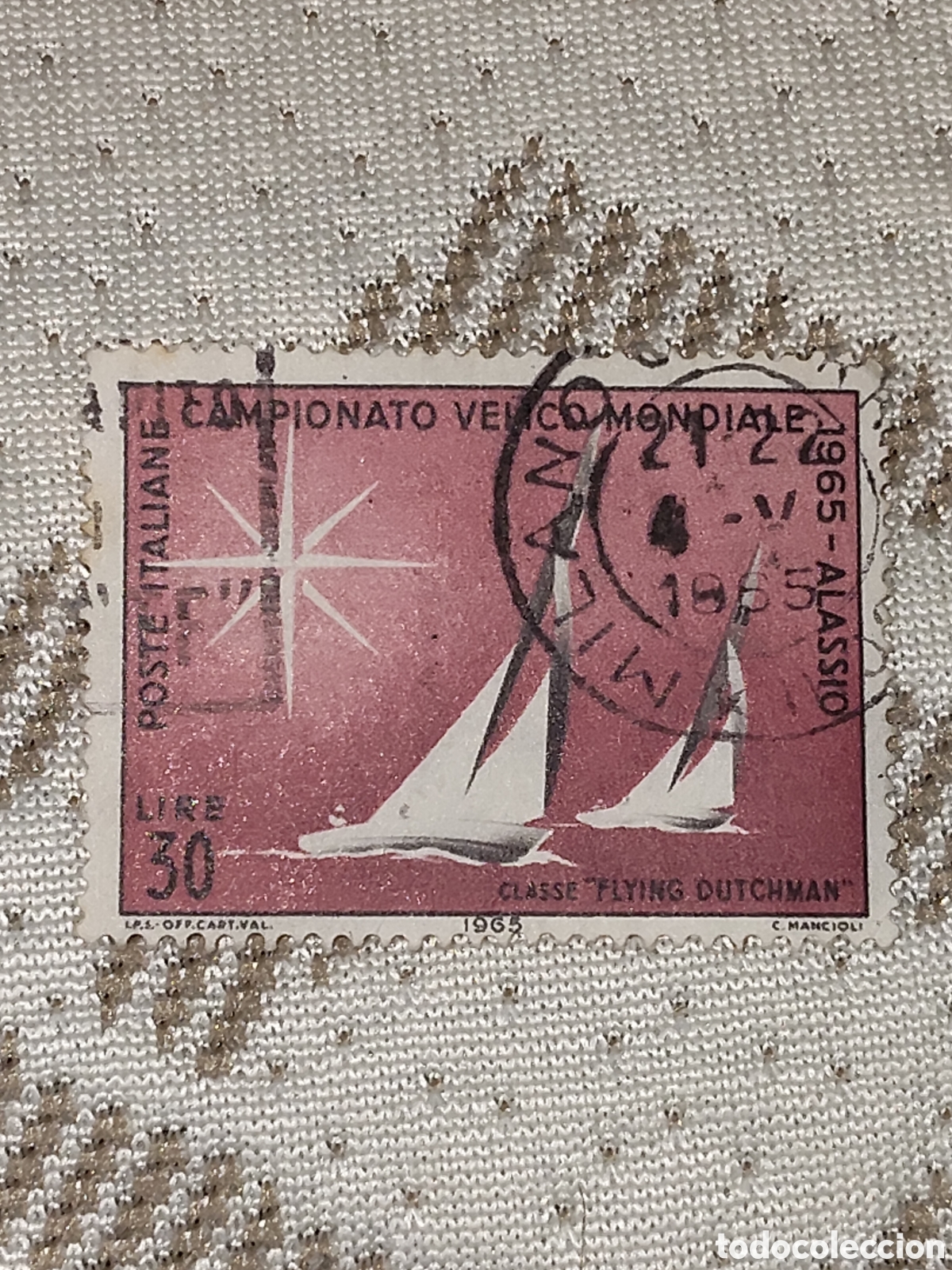 Sellos: Sello de Italia campeonato mundial de Vela 1965