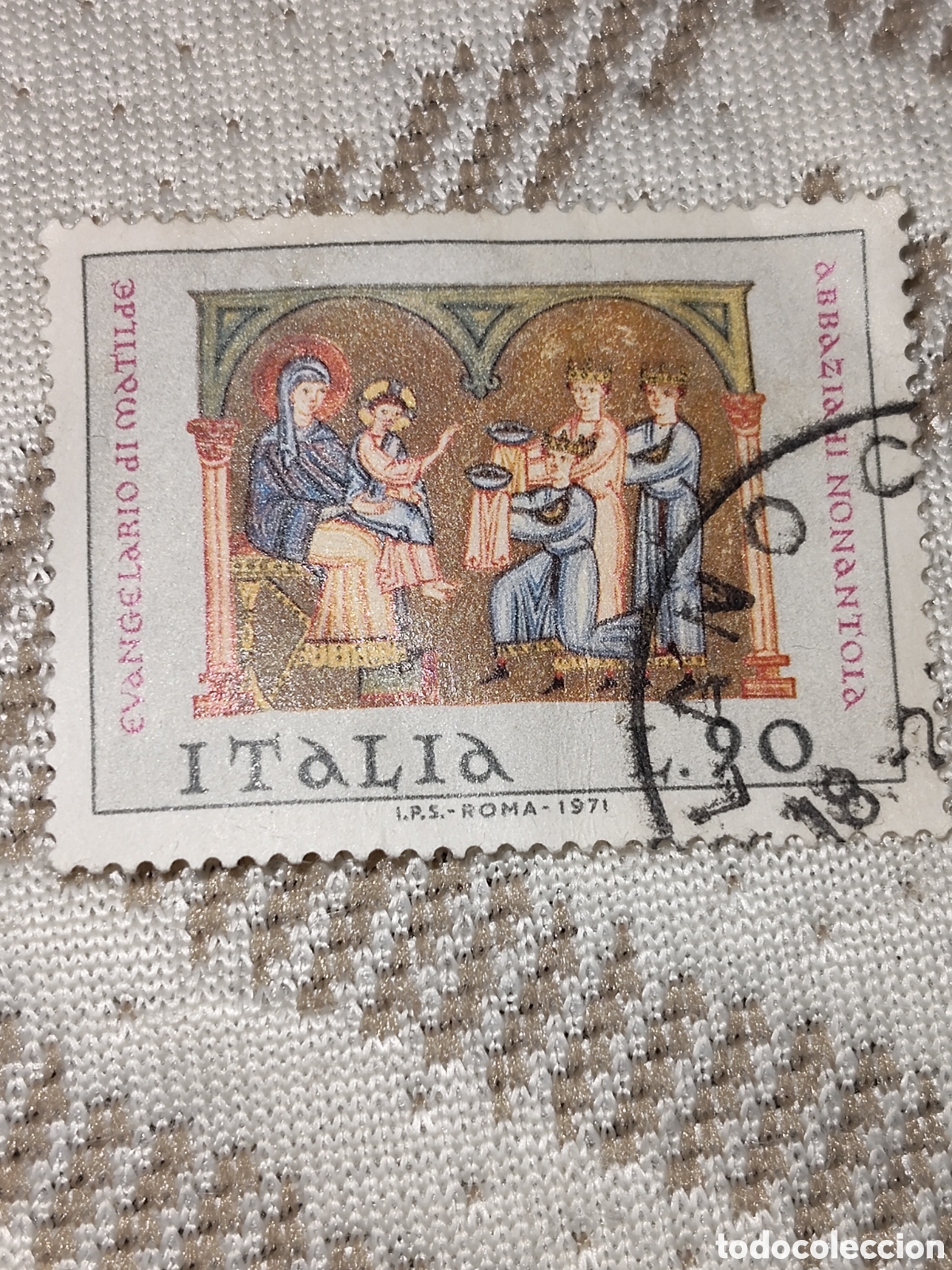 Sellos: Sello de Italia Evangelario de Matilde de la Abad&iacute;a de Nonontola 1971