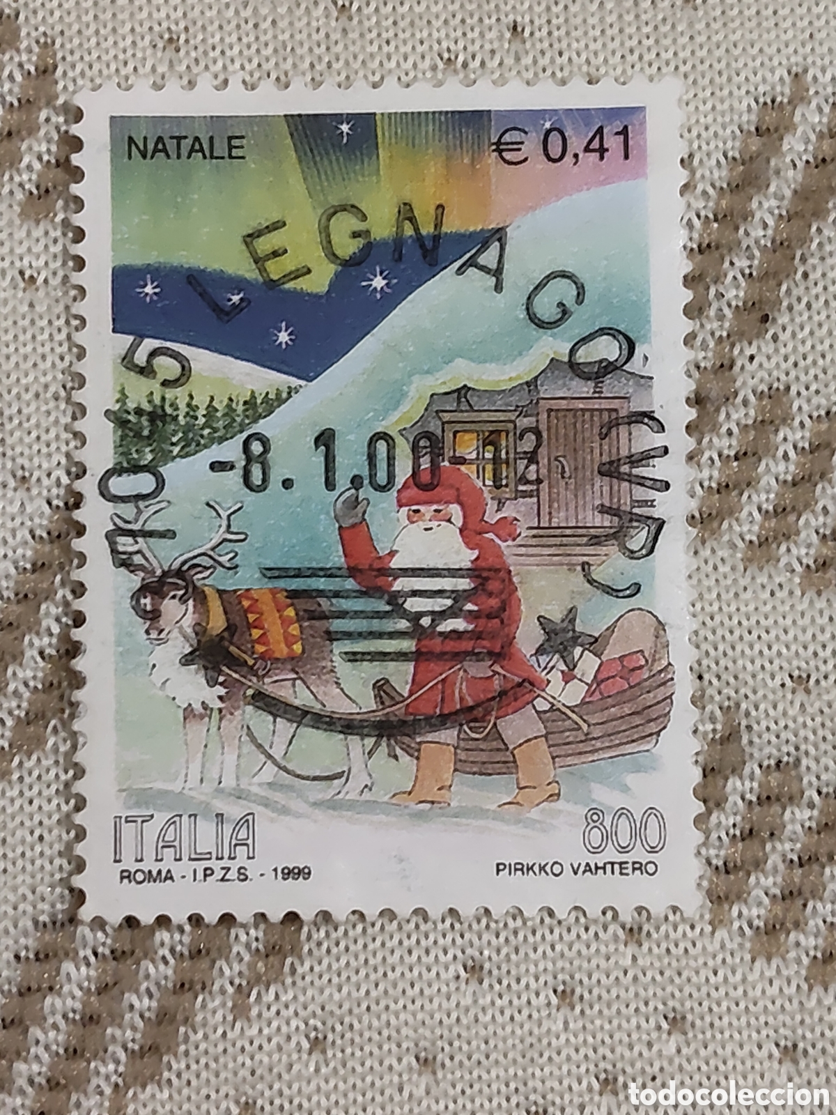 Sellos: Sello de Italia Navidad Papa Noel 1999