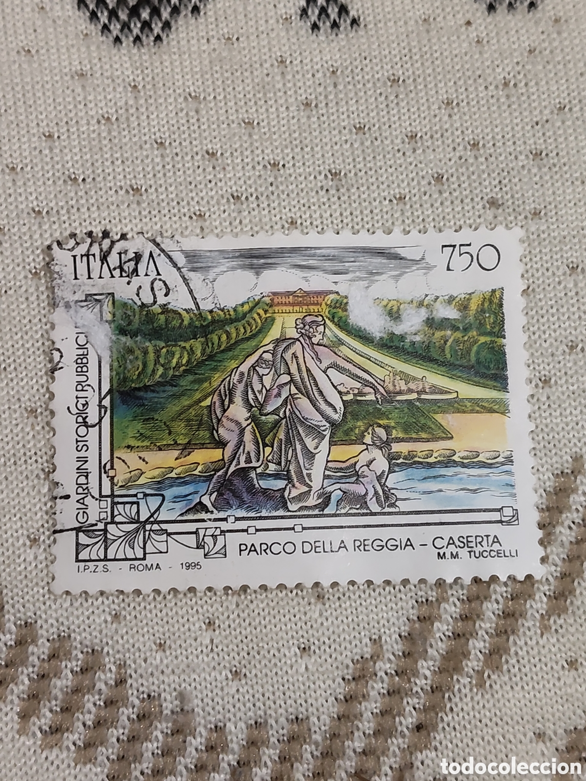 Sellos: Sello de Italia Parque del palacio real de Caserta 1995
