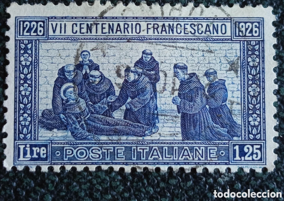 Sellos: Sello Italia VII Centenario Franciscano Muerte San Francisco 1.25L Scott#188