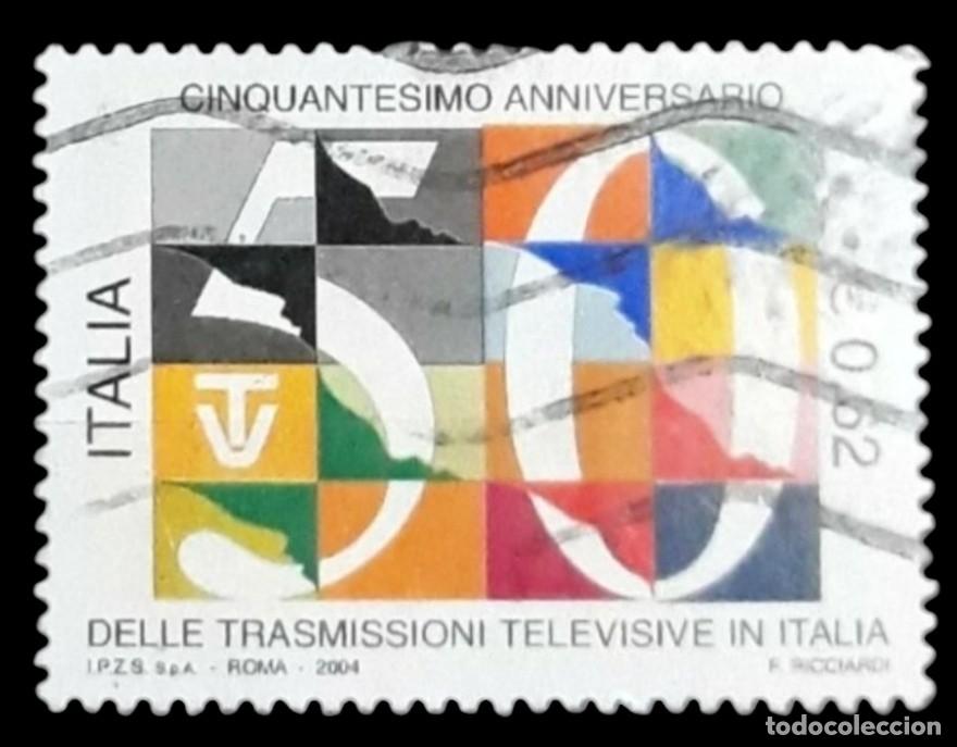 Sellos: ITALIA 2004 L Aniversario de la Televisi&oacute;n Italiana. USADO.