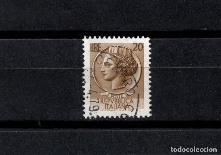 Sellos: Sello usado Italia. Moneda Siracusa 20 liras. 6 de Junio de 1953. Yvert 651.