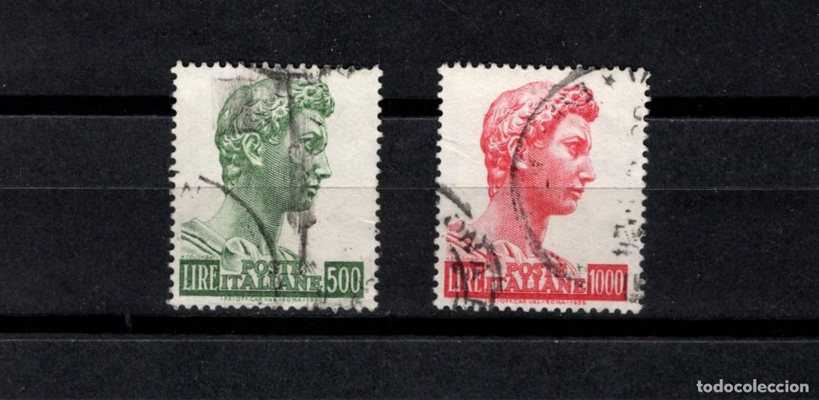 Sellos: Sellos usados. Estatua de San Jorge. Serie completa. 24 de Junio de 1957. Yvert 738/39.
