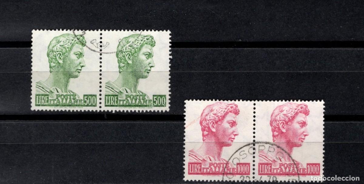 Sellos: Sellos usados. Estatua de San Jorge. Serie completa. 24 de Junio de 1957. Yvert 738/39.