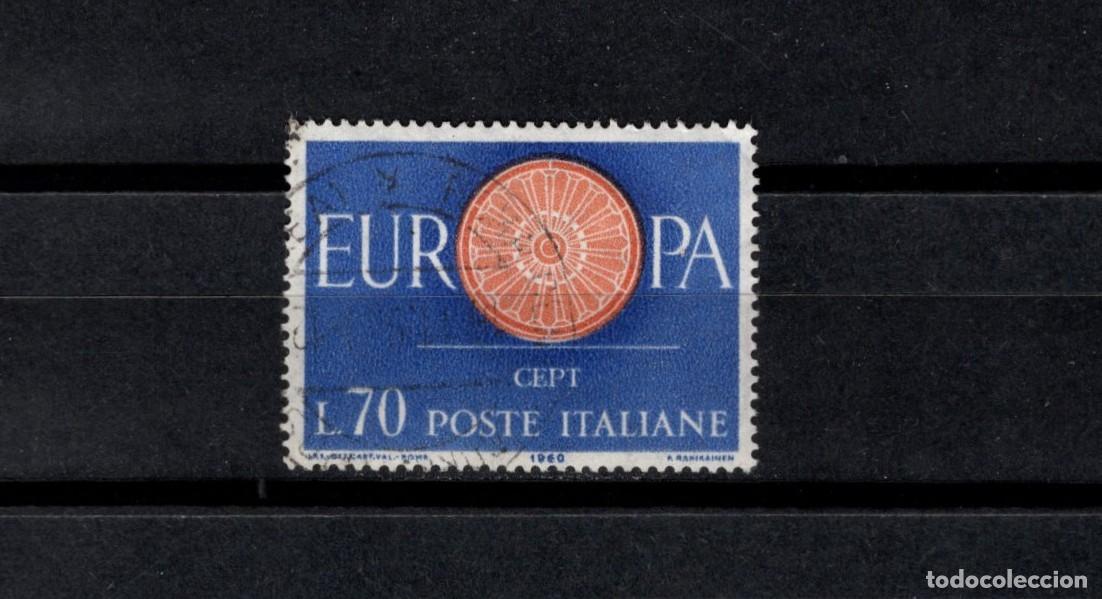 Sellos: Sello usado. Emisi&oacute;n Europa 1960. 70 liras. 1960 septiembre. Yvert 823.