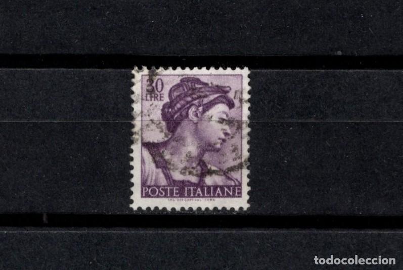 Sellos: Sello usado. Detalle Capilla Sixtina. Cabeza de Sibyl Eritrea. 6 Marzo 1961. 30 liras. Yvert 832.