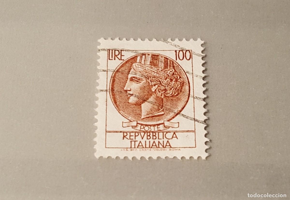 Sellos: Sello usado. Moneda de Siracusa. 11 de Marzo de 1968. 100 liras. Yvert 1007.