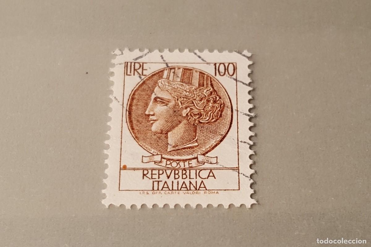 Sellos: Sello usado. Moneda de Siracusa. 11 de Marzo de 1968. 100 liras. Yvert 1007.