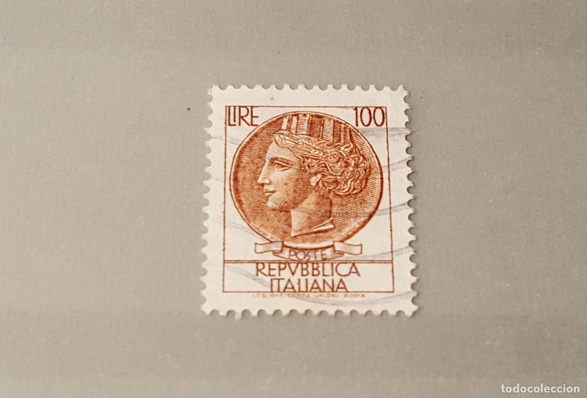 Sellos: Sello usado. Moneda de Siracusa. 11 de Marzo de 1968. 100 liras. Yvert 1007.