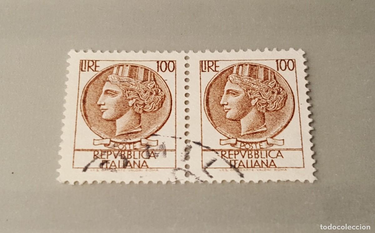 Sellos: Sello usado. Moneda de Siracusa. 11 de Marzo de 1968. 100 liras. Yvert 1007.