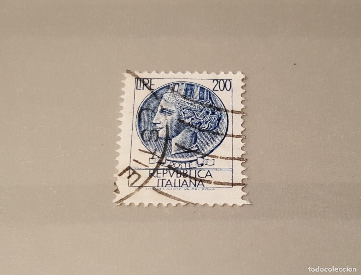 Sellos: Sello usado. Moneda de Siracusa. 6 de Mayo de 1968. 200 liras. Yvert 1009.