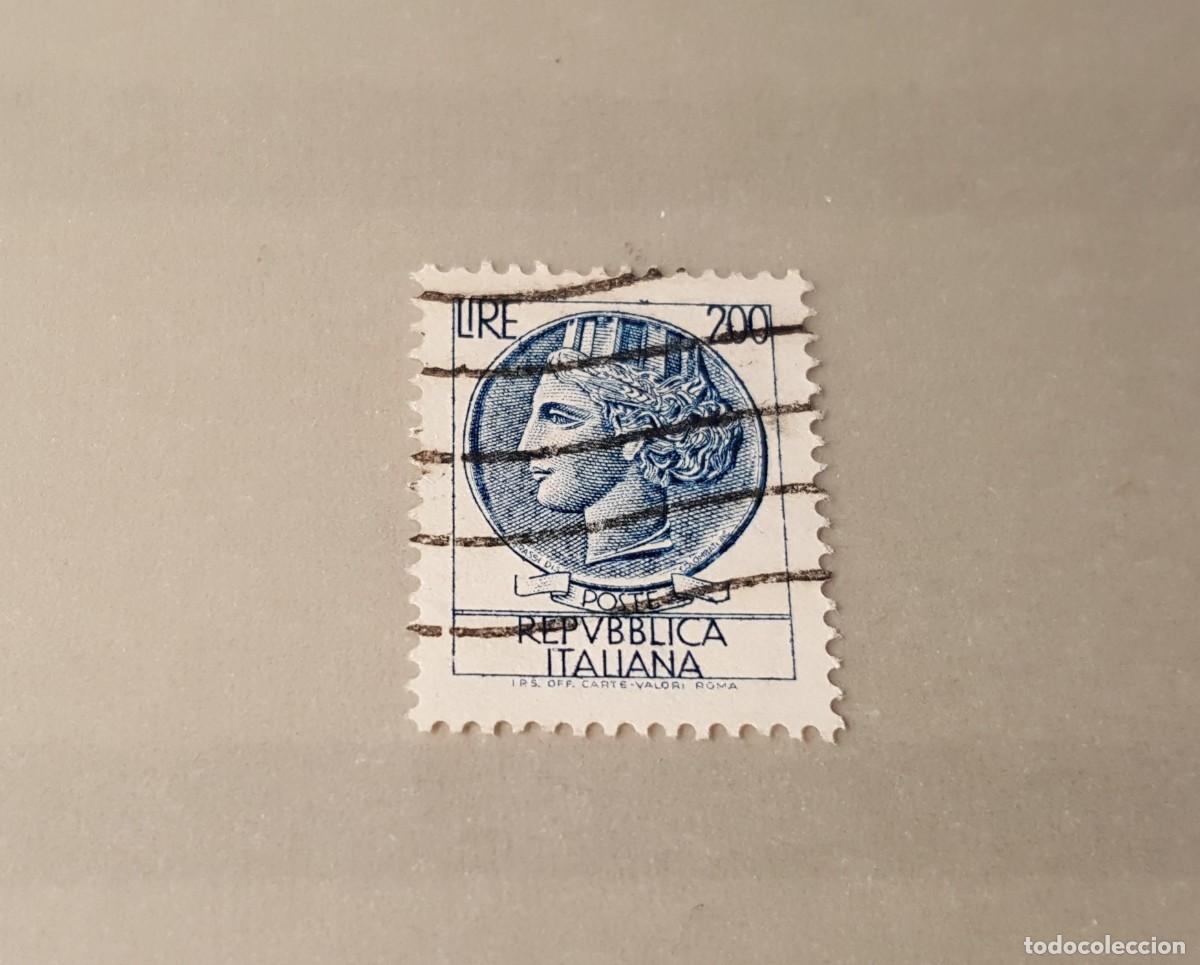 Sellos: Sello usado. Moneda de Siracusa. 6 de Mayo de 1968. 200 liras. Yvert 1009.