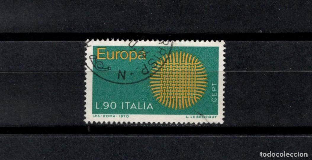 Sellos: Sello usado. Europa. Sol Flameante. 4 de Mayo de 1970. 90 liras. Yvert 1048.