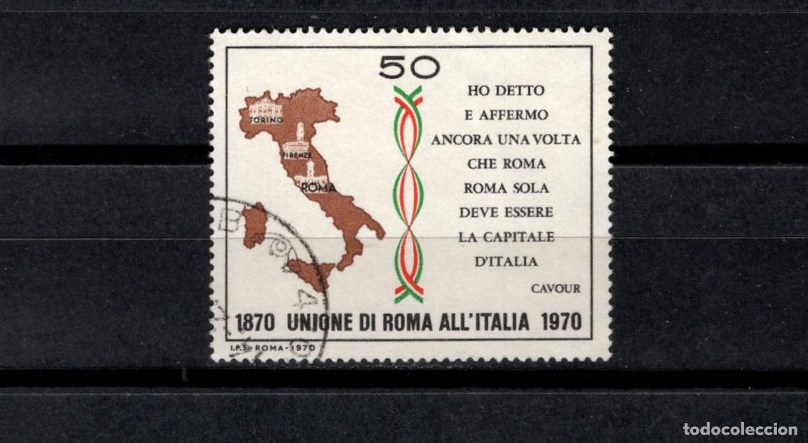 Sellos: I Centenario incorporci&oacute;n de Roma a Italia. 50 liras. 1970 septiembre. Yvert 1053.