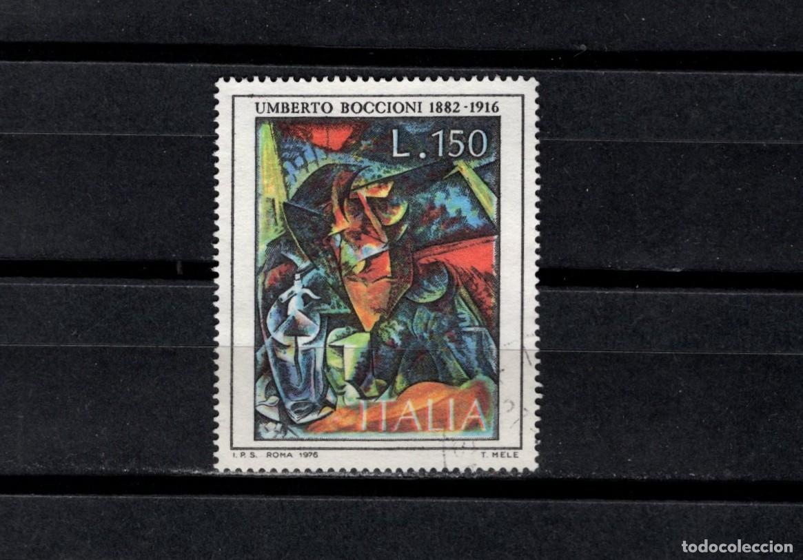 Sellos: Sello usado. Arte. Mujer a la mesa&rdquo;. Boccioni. 150 loras. 1976 julio. Yvert 1266.