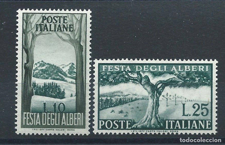 Sellos: Italie N&deg;618/19** (MNH) 1951 - F&ecirc;tes des Arbres
