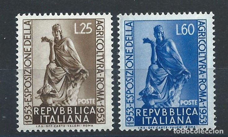 Sellos: Italie N&deg;658/59** (MNH) 1953 - Exposition d'agriculture de Rome