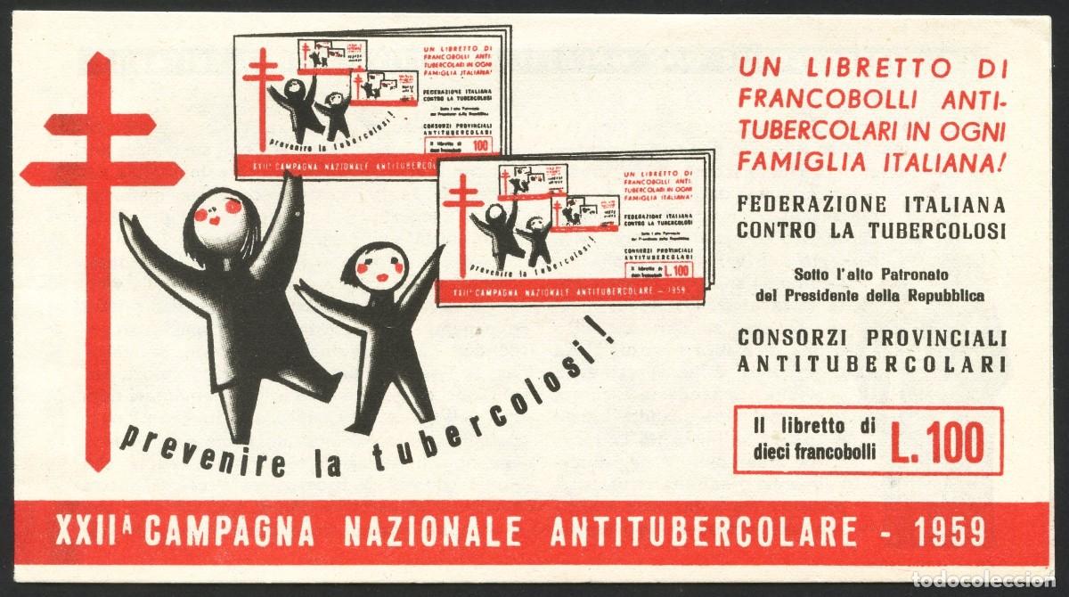 Francobolli: ITALIA, SELLOS, VI&Ntilde;ETAS, CARNET, FEDERACI&Oacute;N CONTRA LA TUBERCULOSIS, 1959