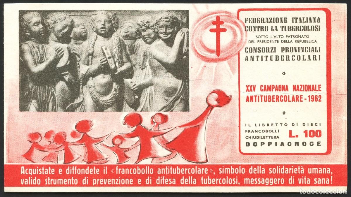 Selos: ITALIA, SELLOS, VI&Ntilde;ETAS, CARNET, FEDERACI&Oacute;N CONTRA LA TUBERCULOSIS, 1962