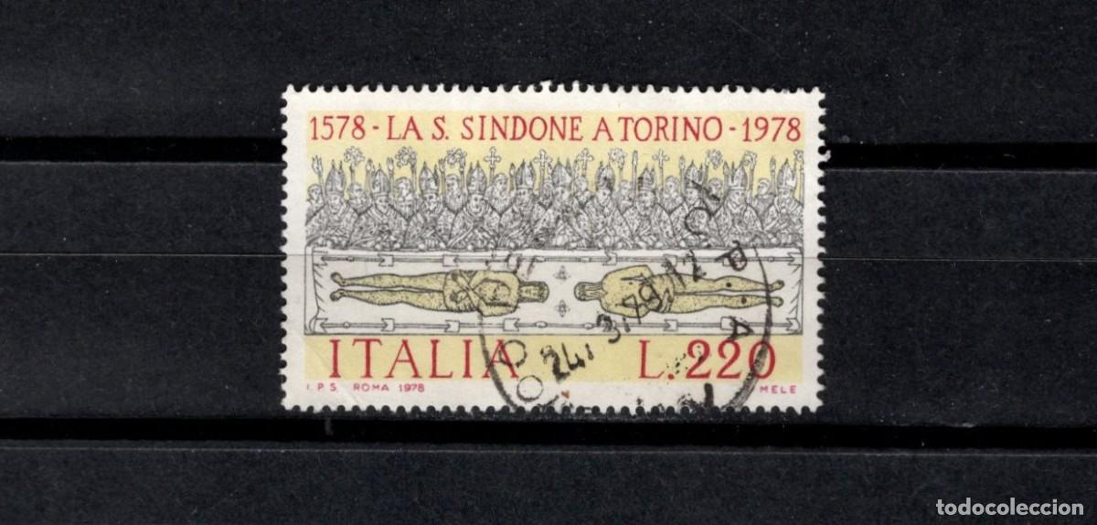 Sellos: Sello usado. La Sabana Santa en Turin. 220 liras. 1978 septiembre. Yvert 1355.