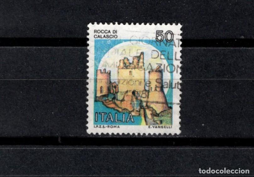 Sellos: Sello usado. Castillos. Roca di Calascio. 50 liras. 22 Septiembre 1980. Yvert 1437.
