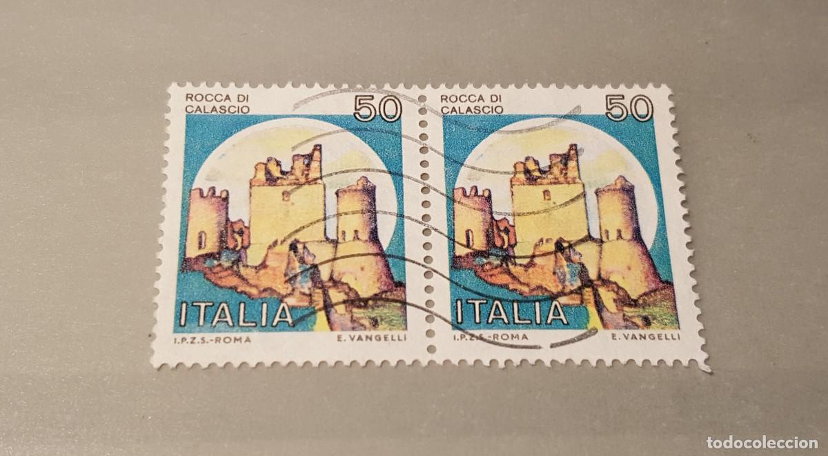 Sellos: Sello usado. Castillos. Roca di Calascio. 50 liras. 22 Septiembre 1980. Yvert 1437.