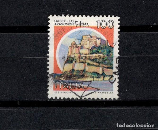 Sellos: Sello usado. Castillos. Castello Aragonese. 100 liras. 22 Septiembre 1980. Yvert 1440,