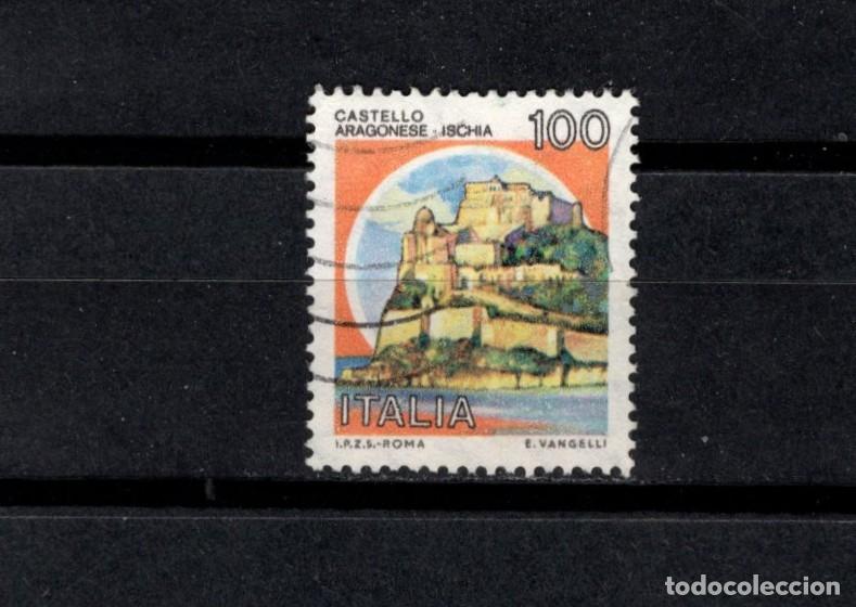 Sellos: Sello usado. Castillos. Castello Aragonese. 100 liras. 22 Septiembre 1980. Yvert 1440,