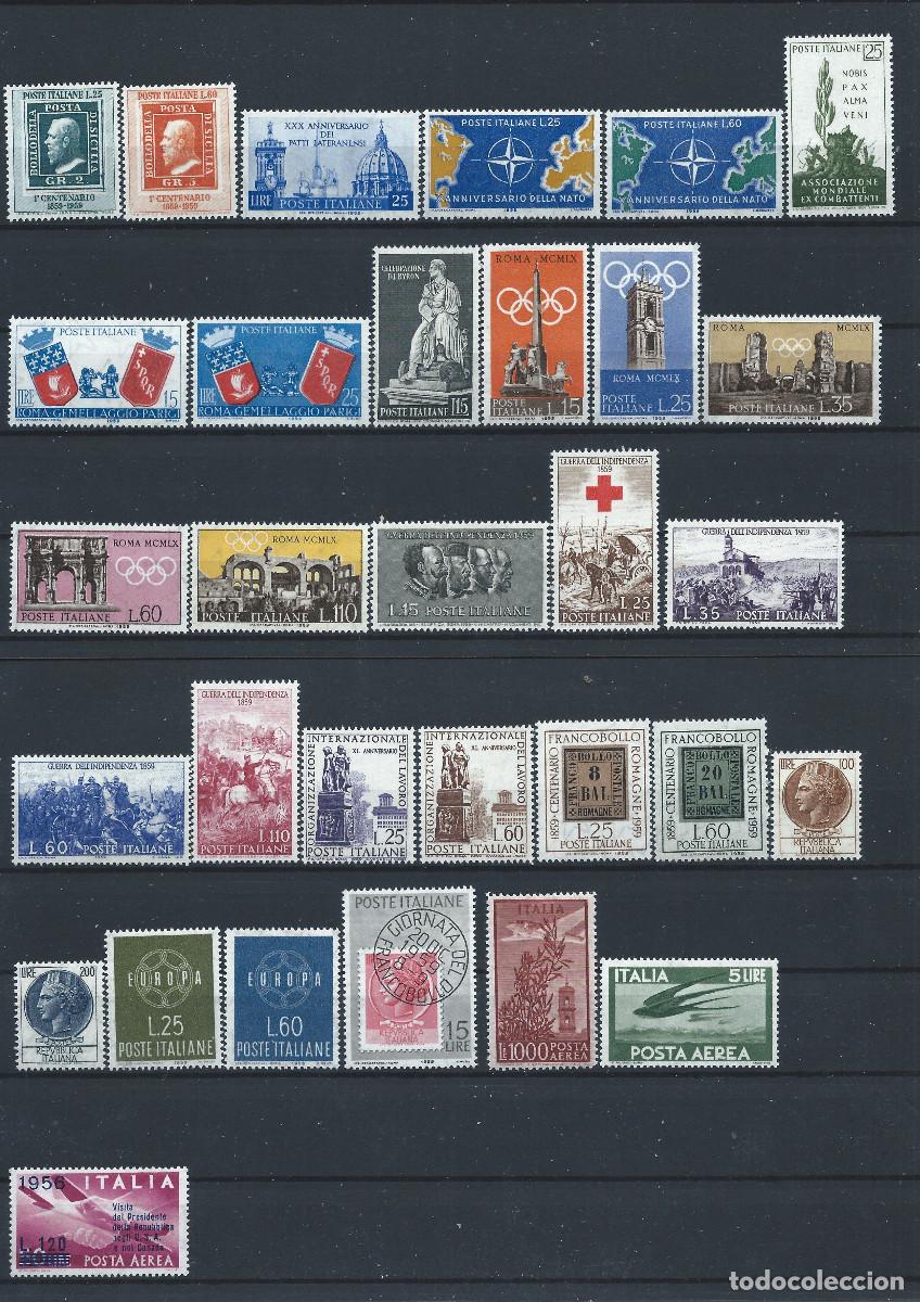 Sellos: Italie Lot 28 Tp + 3 PA Neuf** (MNH) Ann&eacute;e 1959 - Sujets divers