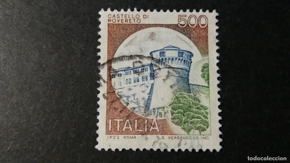 Sellos: Sello usado.Castillos. Castello di Rovereto. 500 liras. 22 Septiembre 1980. Yvert 1451.