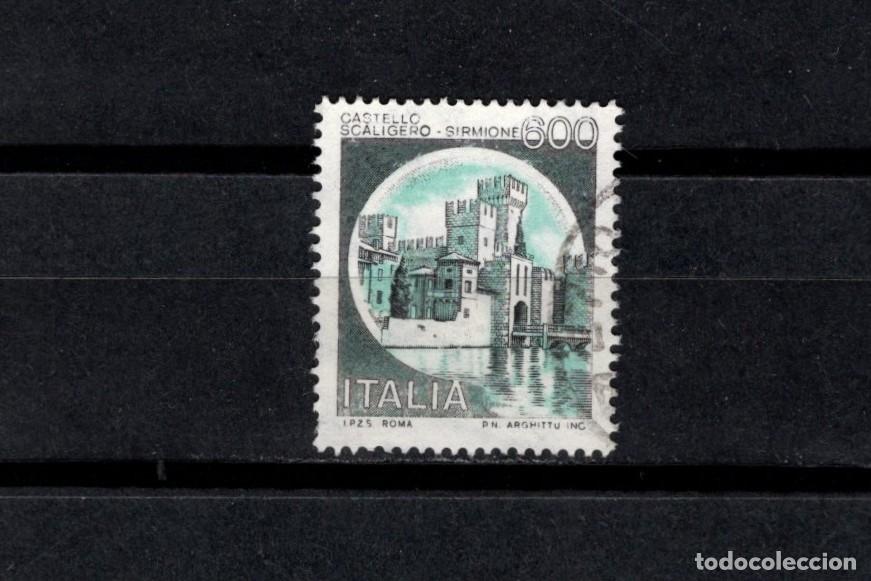 Sellos: Sello usado Italia. Castillos. Castello Sirmione. 600 liras. 22 Septiembre 1980. Yvert 1452.