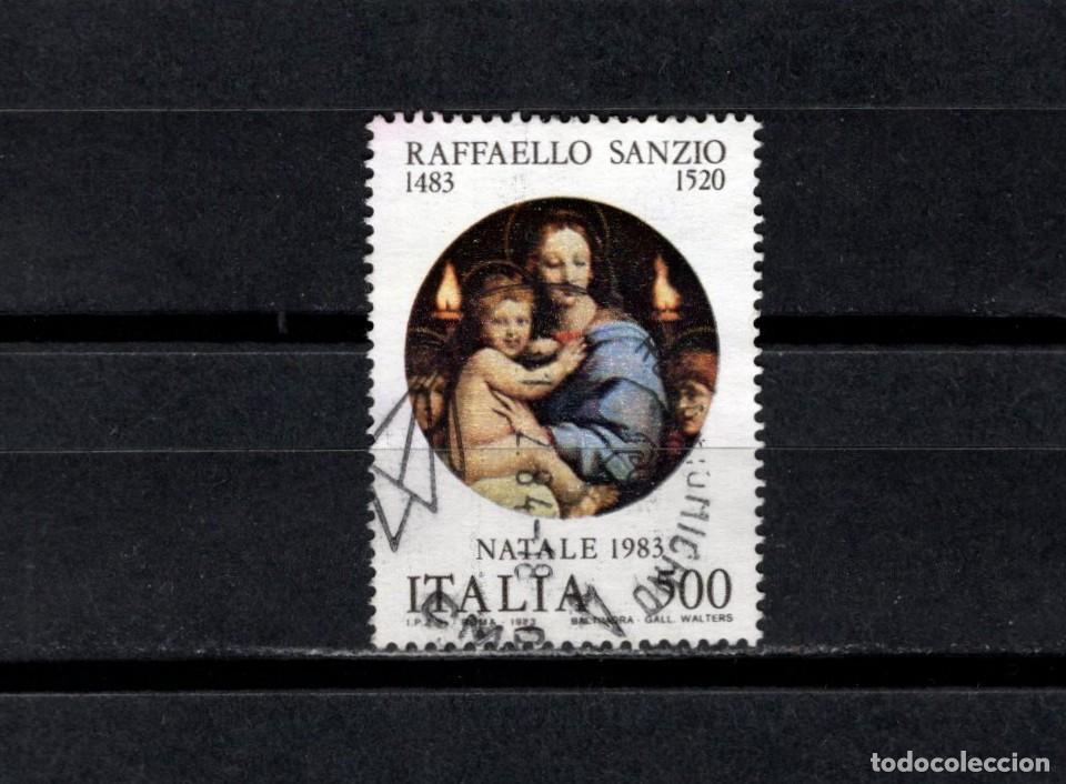 Sellos: Sello usado. Navidad. Virgen de los candelabros. 500 liras. 1983 noviembre. Yvert 1595.