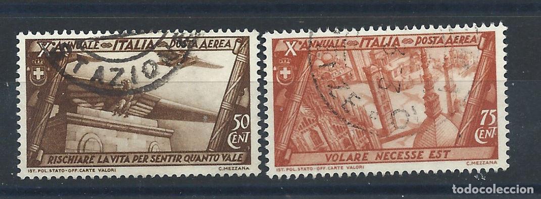 Sellos: Italie PA N&deg;39/40 Obl (FU) 1932 - Anniversaire de la marche sur Rome