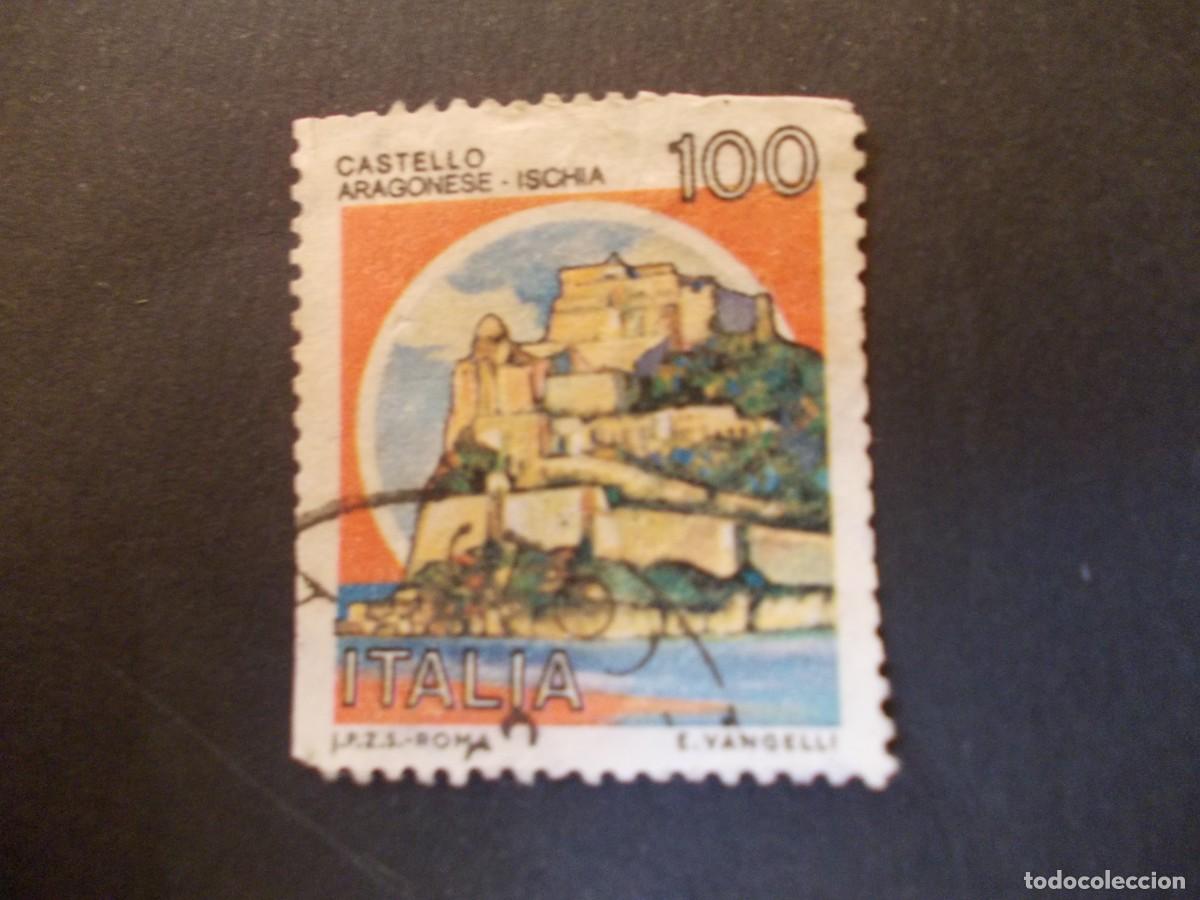 Francobolli: Sello Italia 100 Castello Aragonese, Ischia emisi&oacute;n italiana filatelia arquitect&oacute;nica 1983