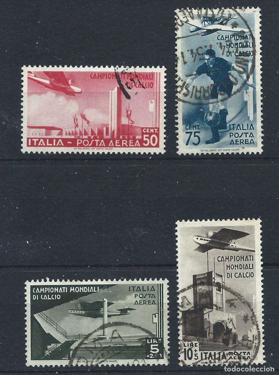 Sellos: Italie PA N&deg;64/67 Obl (FU) 1934 - 2&eacute;me Coupe du monde de Football