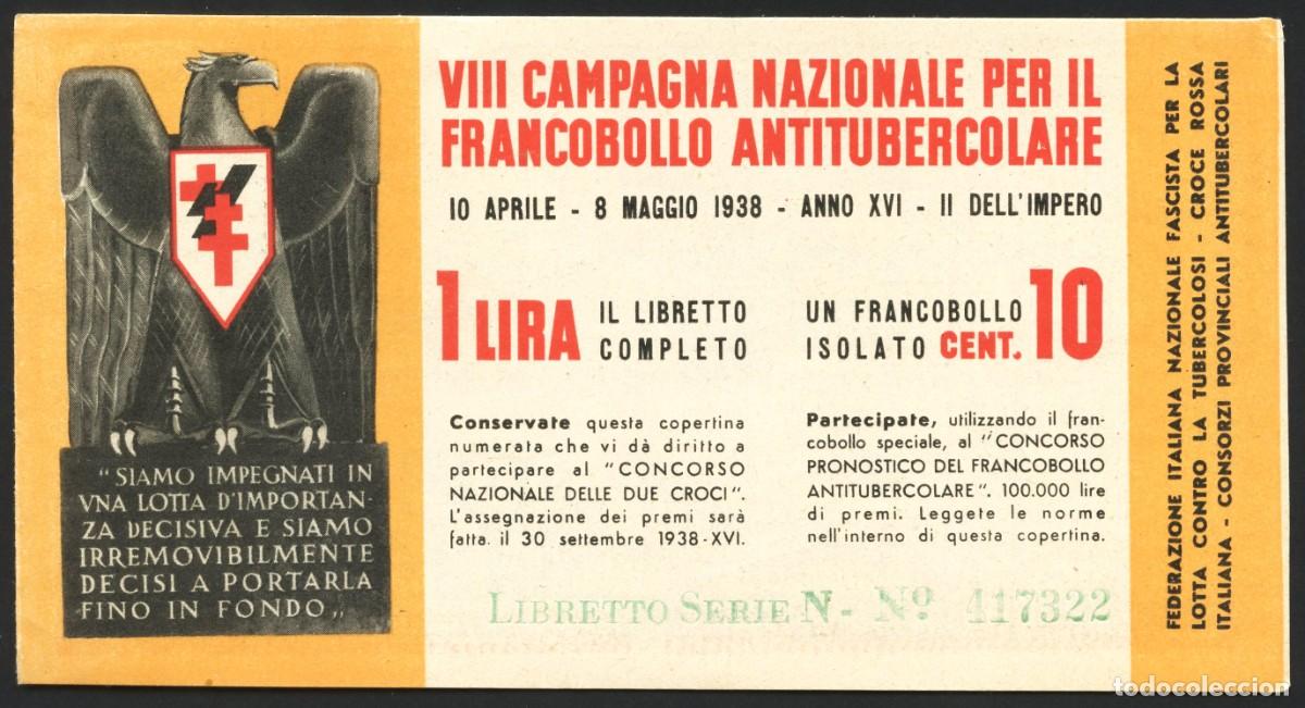 Francobolli: ITALIA, VI&Ntilde;ETAS, CARNET, CAMPA&Ntilde;A NACIONAL SELLO ANTITUBERCULOSO, 1938, MICHELIN