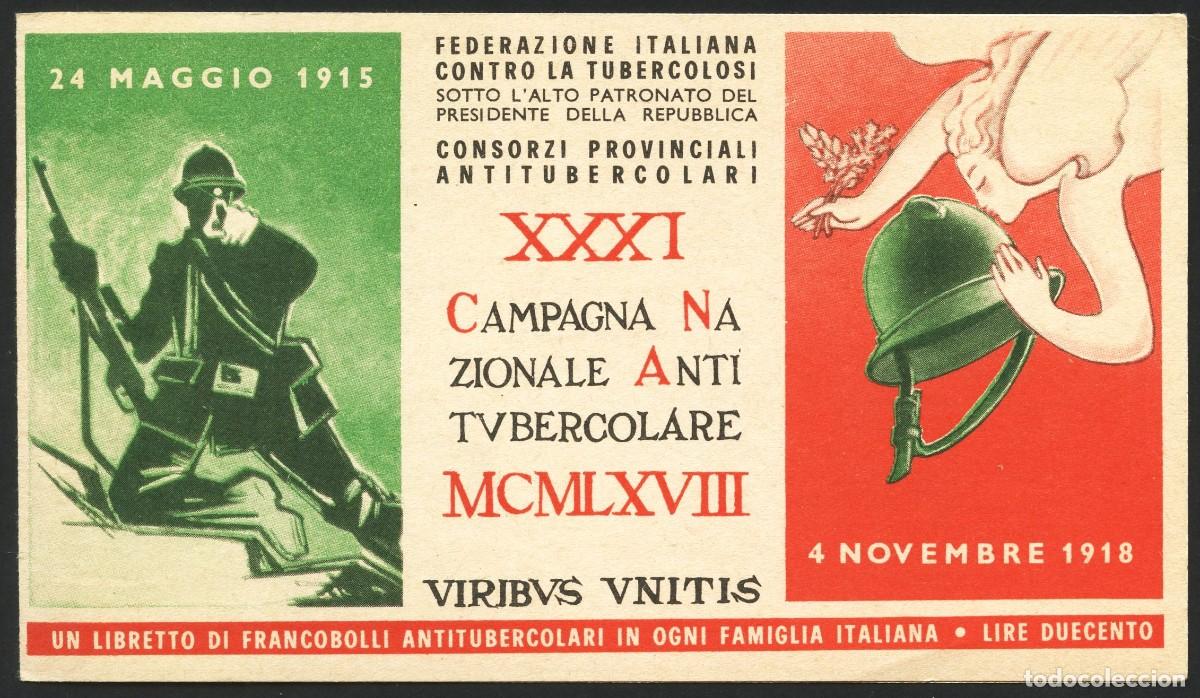 Briefmarken: ITALIA, SELLOS, VI&Ntilde;ETAS, CARNET, FEDERACI&Oacute;N CONTRA LA TUBERCULOSIS, 1918