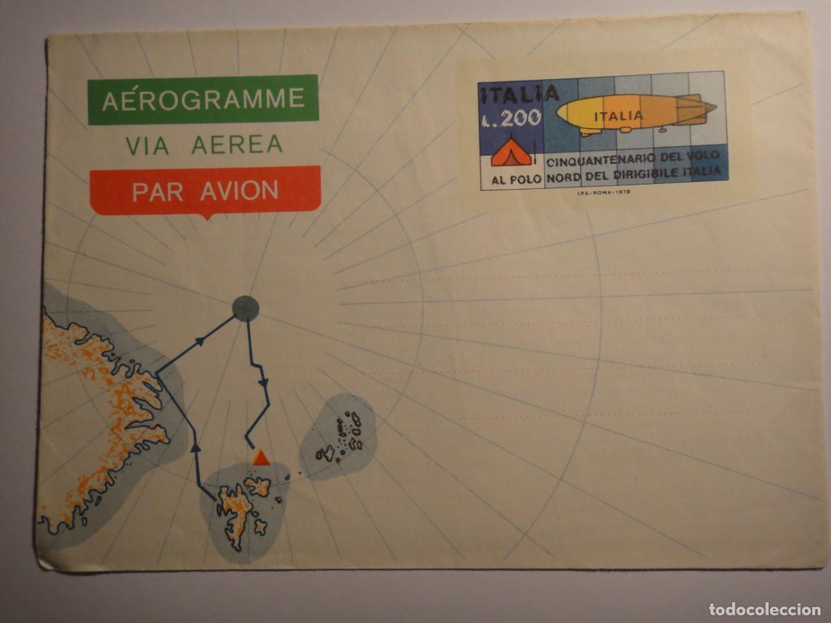 Selos: Italia, Aerograma, 50&ordm; del vuelo al Polo norte del Dirigible, del vuelo , a&ntilde;o 1978, - ref, 102/1812