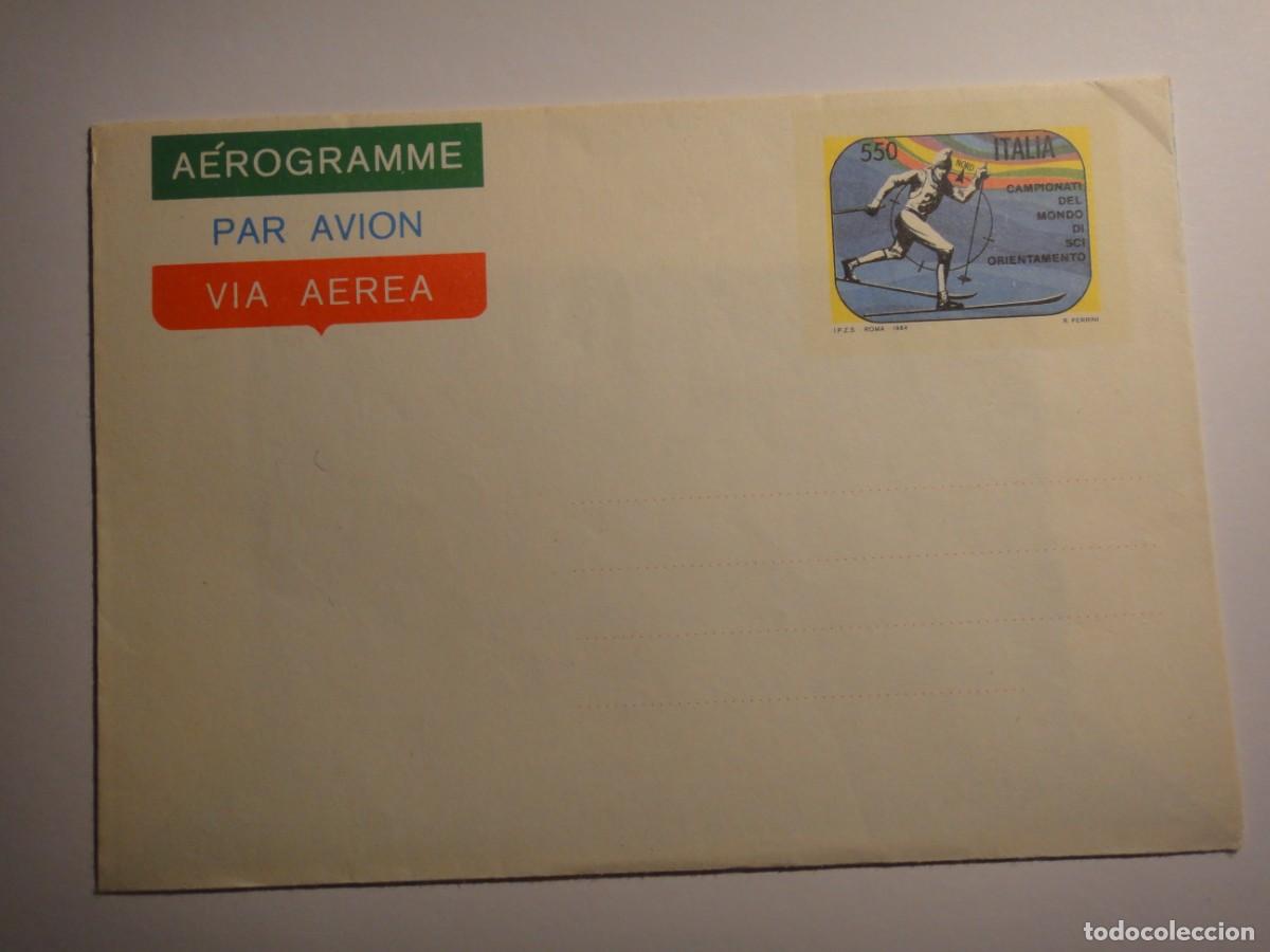 Francobolli: Italia, Aerograma, tema Deportes, Campeonato mundo Ski orientativo. nuevo. a&ntilde;o 1984, - ref, 102/1809