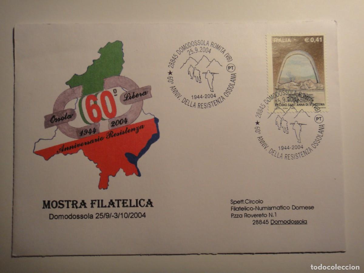 Sellos: Italia, sobre 1&ordm; d&iacute;a- (Tema Militar) conmemorando la resistencia (Ossolana) ref, 102/1815/6