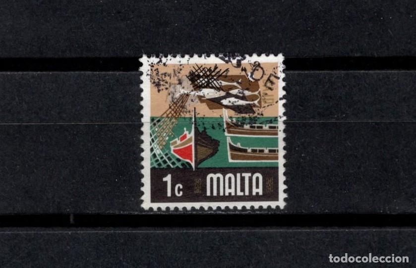 Sellos: Sello usado. La vida en la isla. Pesca. 1 centavo. 1973 marzo. Yvert 463.